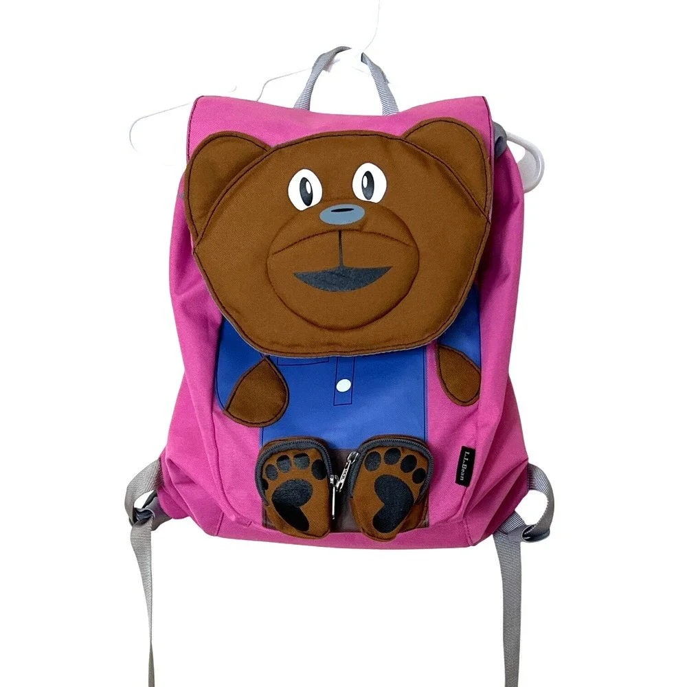L.L. Bean Toddler Backpack‎ Pink Bear 10